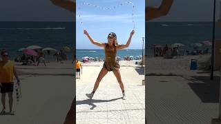 One of my faves 😎☀️ jumprope skipping beach tricks repost [upl. by Lleynod287]