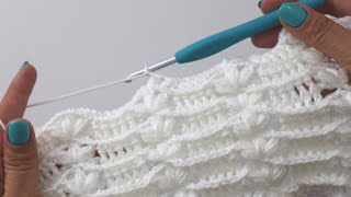 How To Crochet An Easy Stitch  Ideal For Blankets  Shawls [upl. by Rehpotsirk]