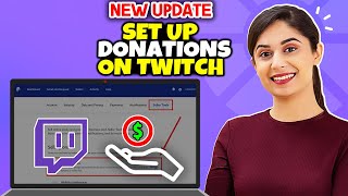 How to set up Donations on Twitch 2024  Add Donation Button To Twitch [upl. by Adiehsar]