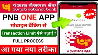 PNB net banking transaction limit ko increase kaise kare  how to set limit in pnb net banking। [upl. by Silvio]