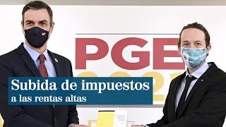 El Gobierno sube el IRPF a las rentas altas Patrimonio y Sociedades [upl. by Pavia938]