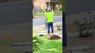 Tradie Digging a Hole for Fence Post in melbourne [upl. by Amer]