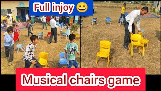 Musical chairs game❤️ । Chair games GPCS JANDORI chairgame musicalchairs nainadevi vlog blog [upl. by Hartmann]