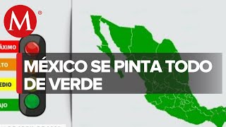 Todo México está en semaforo verde tras la baja de contagios covid19 [upl. by Leahcimnoj]