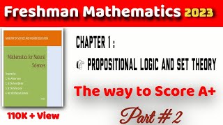 Logical propositions Unit 1 part 2Freshman Course in Ethiopia 2016Set successtutorial2023 [upl. by Larok]