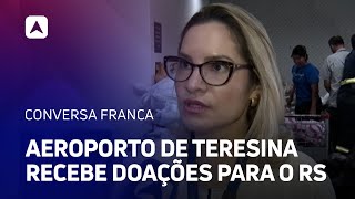 Aeroporto de Teresina recebe doações para vítimas das enchentes que assolam o Rio Grande do Sul [upl. by Neztnaj]