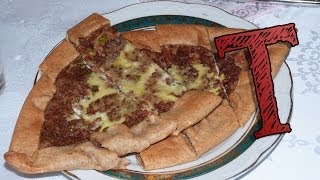 Turkish Pide With Meat  Kiymali Pide Recipe  Traditional Food [upl. by Yazbak]