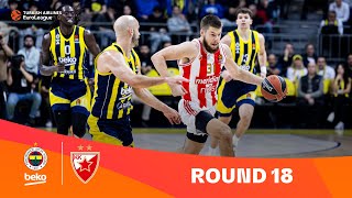 FenerbahceZvezda  Round 18 Highlights  202324 Turkish Airlines EuroLeague [upl. by Nereen]