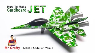 How To Make Cardboard Jet  Mr Crafty [upl. by Nyloc]