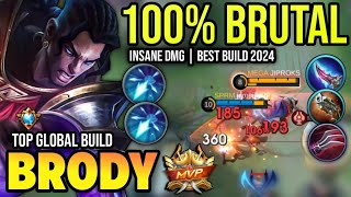 BRODY BEST BUILD 2024  TOP GLOBAL BRODY GAMEPLAY  MOBILE LEGENDS✓ [upl. by Pagas]