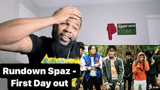 😳HE GOIN BAK WITH THIS ONE Rundown Spaz  First Day Out Freestyle  REACTION [upl. by Skinner]