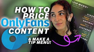 How To Price OnlyFans Content amp Make an Tip Menu [upl. by Saundra]