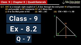 Class 9 Maths Exercise 82  Q 7 🌟 Quadrilaterals 🌟 NCERT CBSE 🎯 [upl. by Weikert551]