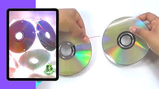 LÁMPARA Fácil con CDs  DECORA tu Cuarto RECICLAJE Ecobrisa [upl. by Whitelaw326]