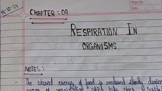 Respiration In Organisms  Notesquestions and answers Class 72024 [upl. by Koal]