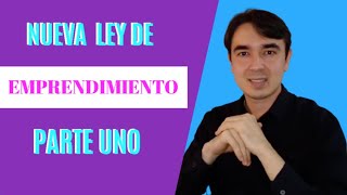 Ley 2069 de Diciembre 2020  Nueva ley de emprendimiento  Parte 1 [upl. by Karb451]