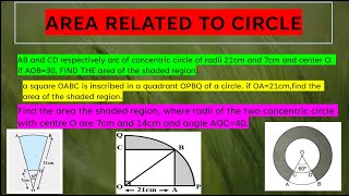 Class 10 chapter 11 Area related to circle Area shaded region Area of sector circle class10 [upl. by Kelci]