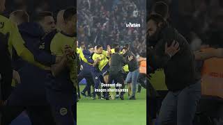 Football  12 arrestations en Turquie après la bagarre générale en marge de TrabzonsporFenerbahçe [upl. by Odarnoc]