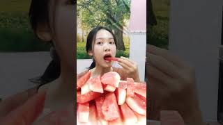 ASMR giant plate of ripe watermelon 🍉🍉 mukbang food foodie asmr shorts viralvideo [upl. by Vinn]