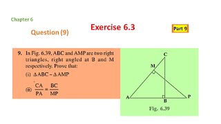 p9 Chapter 6 triangle part 9  exercise 63 question 9 CBSE board class 10 [upl. by Eiramyelhsa]