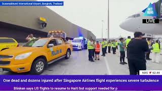 New video showing the aftermath of Singapore Airlines flight that left 1 dead dozens injured [upl. by Reuben]