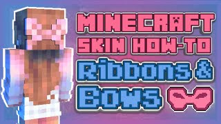 Coquette Hair Bows 🎀 Minecraft Skin Tutorial [upl. by Tdnaltroc]