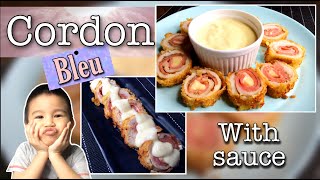 CHICKEN CORDON BLEU with WHITE SAUCE l Pinoy Love Eat [upl. by Larimer]