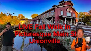 LIVE Fall Walk In Picturesque Main St Unionville With Awesome TTT Friend Modano [upl. by Neelyad]