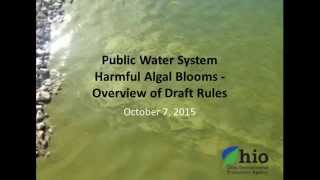 Harmful Algal Blooms Draft Rules for Public Water Systems [upl. by Frager874]