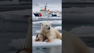 A touching story of a lonely badly injured polar bear cub pleading a sailor to save him polarbear [upl. by Issac]