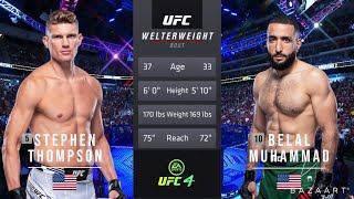 STEPHEN THOMPSON VS BELAL MUHAMMAD FULL FIGHT UFC FIGHT NIGHT [upl. by Ile]