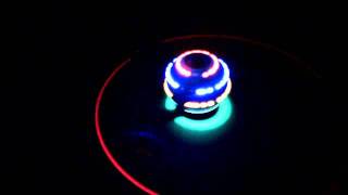 rebeccascom  LED Soccer Ball Launching Spin Top with Sound [upl. by Orfinger365]