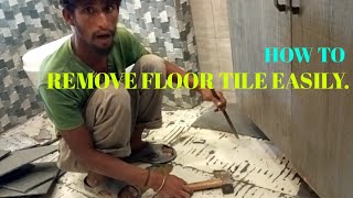 How to remove tiles from the bathroom floor  bathroom tile removal109 [upl. by Nesaj82]