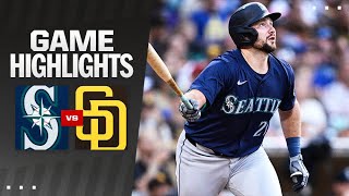 Mariners vs Padres Game Highlights 7924  MLB Highlights [upl. by Naujaj]