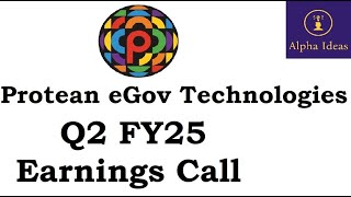 Protean eGov Technologies Q2 FY25 Earnings Call Protean eGov Ltd Q2 Concall [upl. by Ailedamla]