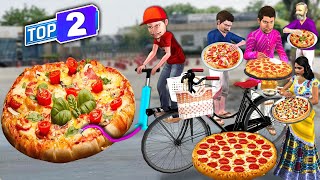 Lalchi Pizza Wala 10Rs Cycle Pizza Comedy Hindi Stories Collection Village Tasty Pizza Hindi Kahani [upl. by Ayotaj817]