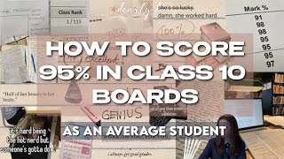 how to score 95 in class 10 boards as an average student cbse class10boards [upl. by Arenahs539]