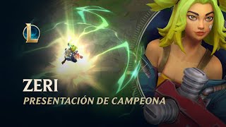 Presentación de Zeri  Jugabilidad  League of Legends [upl. by Esenwahs]