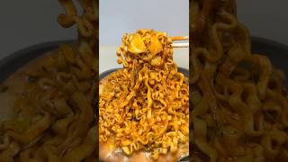 carbo buldak ramen on sweet potato pizza asmr koreanfood [upl. by Harutek523]