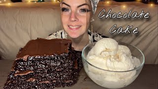 SYRUPY CHOCOLATE CAKE MUKBANG Vegan No Talking [upl. by Netaf]