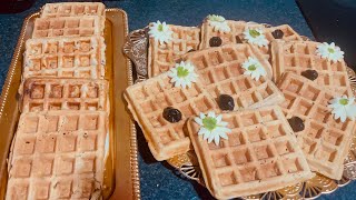 Waffles salados  recetas fácil y deliciosa gofres salados para merendar 👌👌 [upl. by Aitnyc]