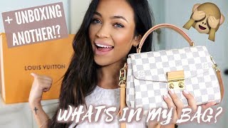 WHATS IN MY LOUIS VUITTON CROISETTE  UNBOXING ANOTHER NEW ONE  Stephanie Ledda [upl. by Kosak]