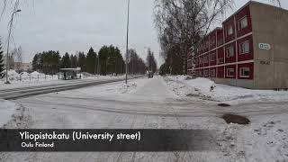 🚶👣 Psoas apartments  Yliopistokatu University street  Oulu Finland [upl. by Ylrebmyk371]