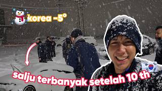 Salju terbanyak setelah 10 tahun di korea 🇰🇷 rudisi [upl. by Egroej572]