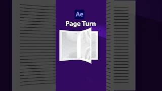 Animate a Page turn in after effectsshorts [upl. by Pellegrini]