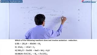 oxidation reduction KCET 11th Chemistry Redox Reactions [upl. by Mlawsky]