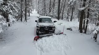 Snow plow problems and simple fixes cabininthewoods snowplow solarpower [upl. by Caine119]