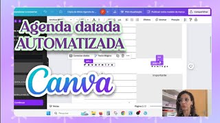 COMO FAZER AGENDA DATADA COM PÁGINAS AUTOMATIZADAS NO CANVA [upl. by Bergstrom]