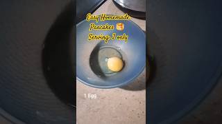 Easy Homemade Pancakes makes 2 pancakes pancake cooking homemade [upl. by Anaert]