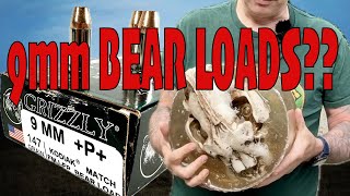 9mm Versus Bear Skull Test Grizzly 147 Gr P Kodiak Match Bear Load [upl. by Fina863]